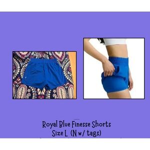 ZYIA Royal Blue Finesse Shorts (L) new w/out tag
